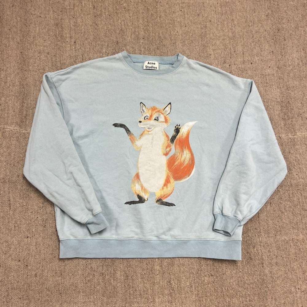 Acne Studios Fox Sweatshirt Mens Large Blue‎ 2018